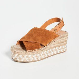 Brand-New Rag & Bone Tari Espadrille Wedge Platform  Leather Size 7